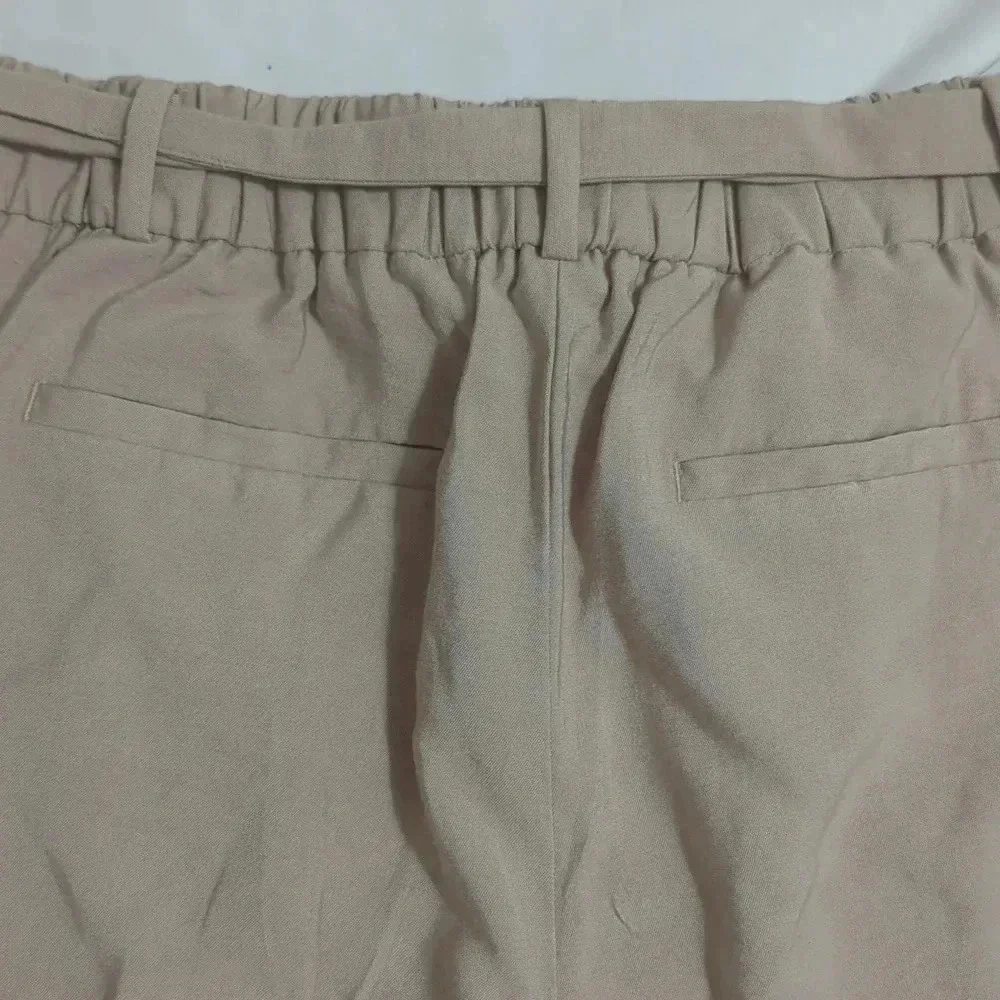 LOFT Petites Belted Gaucho Pants, Color Tan Size LP